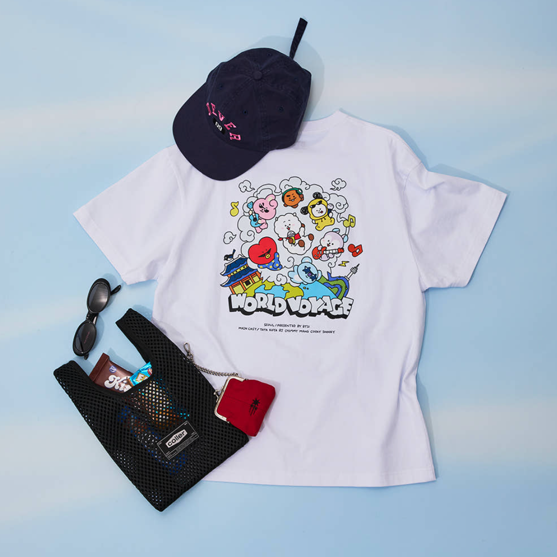 BT21: WORLD VOYAGE - Short Sleeve T-shirt (White)