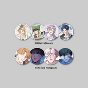 Add a colorful collectible to your fan collection with the Spinach Bouquet x Mofun Hologram Can Badge.
