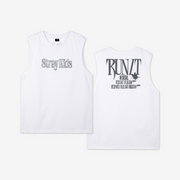 Inspired by the Run It collection, this official sleeveless top features exclusive Stray Kids branding and artwork, making it a stylish choice for concerts, fan events, workouts, casual outings, or everyday wear.