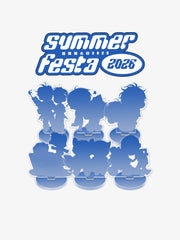 This collectible acrylic stand features exclusive SD (Super Deformed) character artwork inspired by Summer Festa 2026.