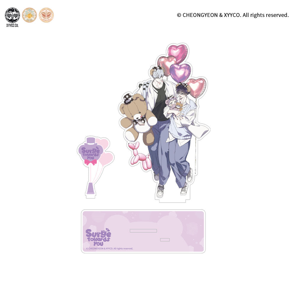 This premium acrylic stand features exclusive Amusement Park Ver. artwork inspired by Surge Towards You.