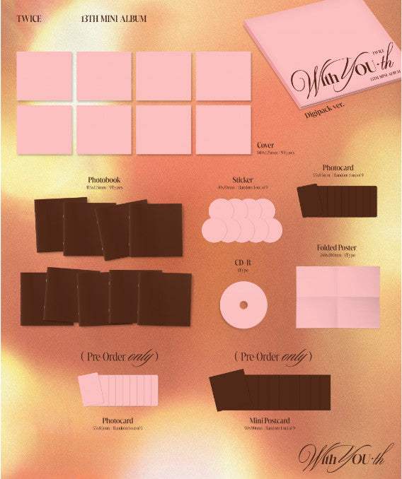 TWICE - 13th Mini Album : With YOU-th (Digipack Ver) - TWICE - Mini Album - Harumio