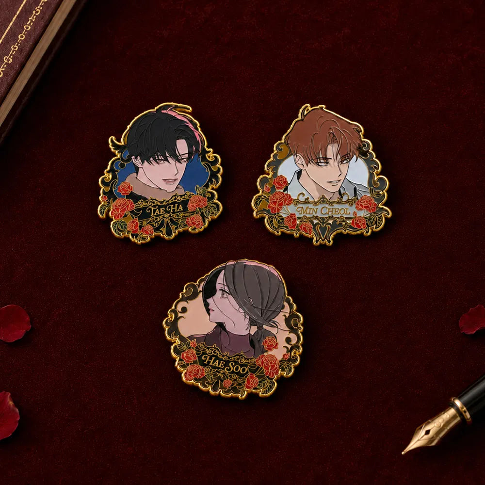 Showcase your love for Tears on a Withered Flower with the Metal Badge.