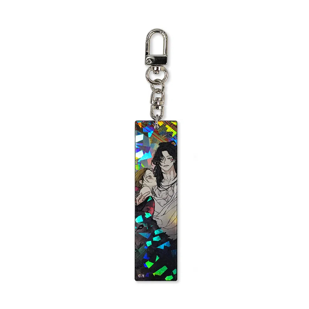 Add an elegant touch to your everyday accessories with the Tears on a Withered Flower – Mother-of-Pearl Acrylic Stick Keyring.