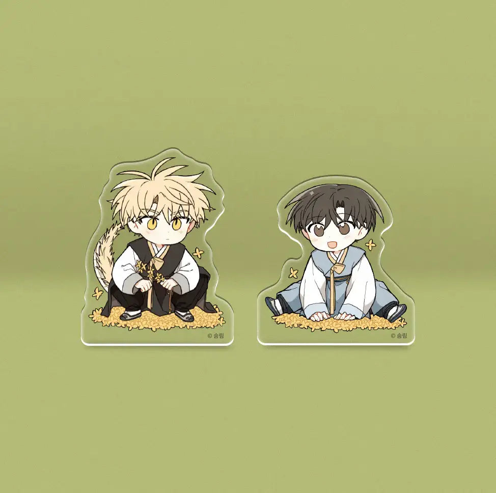 The Path on Which Forsythia Fell - Acrylic Block Ver.1 & Ver.2 - Lezhin - Art Block - Harumio