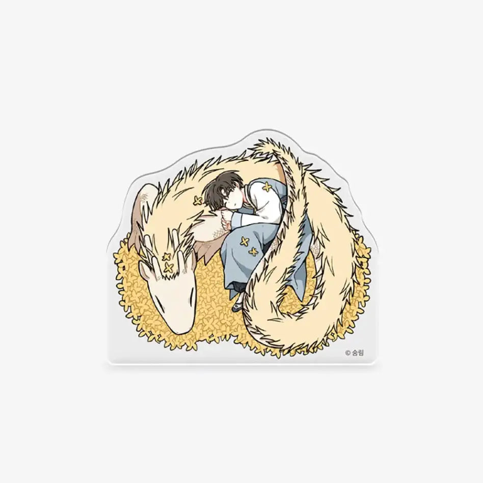The Path on Which Forsythia Fell - Acrylic Block Ver.1 & Ver.2 - Lezhin - Art Block - Harumio