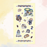 Featuring character artwork inspired by The Boy Who Stole From the Fairy Lake, this collectible seal sticker is perfect for decorating notebooks, journals, planners, letters, scrapbooks, and other compatible surfaces.
