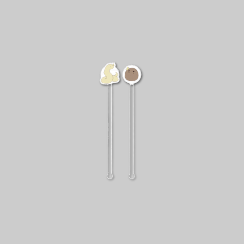 Add a playful touch to your drinkware with the Drink Stirrer Set from The Sacred Serpent's Seduction x Fantazit collaboration.