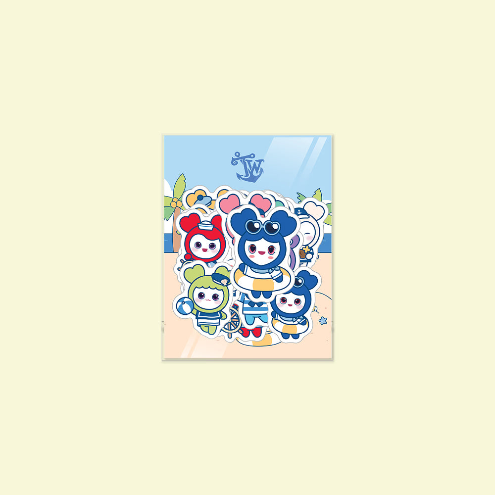 Featuring the beloved LOVELY characters and charming official designs, this collectible sticker is perfect for personalizing notebooks, laptops, tablets, phone cases, journals, and other smooth surfaces. 