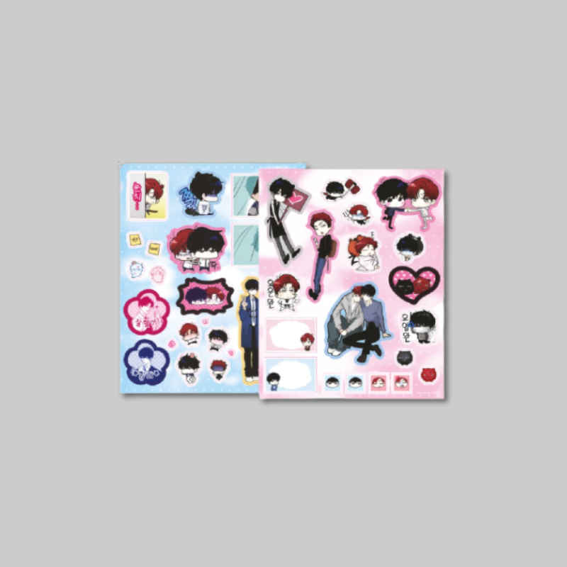 This collectible sticker set features exclusive collaboration artwork from Two Tigers Too Close and BeOn Annex