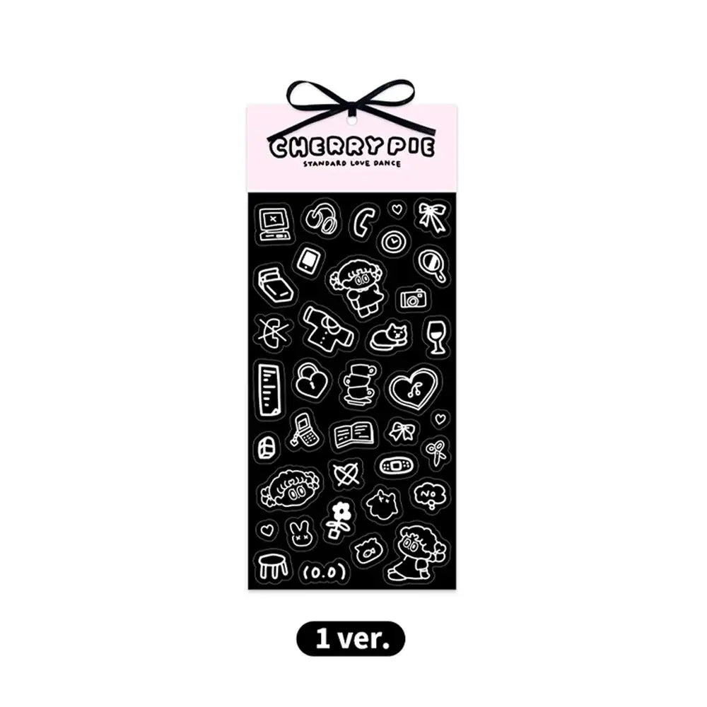 Standard Love Dance - LEEGONG Black Cherry Pie Seal Sticker - Line Friends Square - Sticker - Harumio