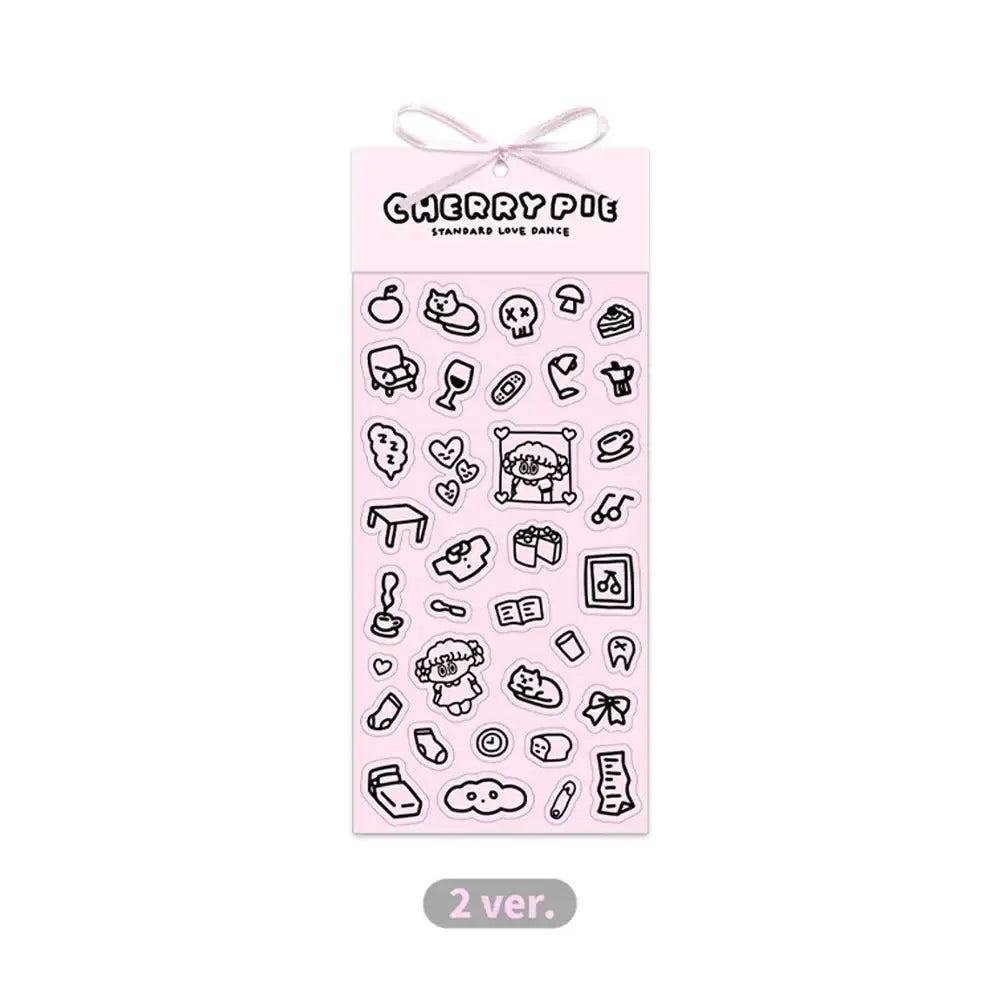 Standard Love Dance - LEEGONG Black Cherry Pie Seal Sticker - Line Friends Square - Sticker - Harumio