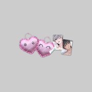 Add a cute and cozy touch to your everyday accessories with the While You Weren't Watching x Toonique Heart Cushion Keyring Set.