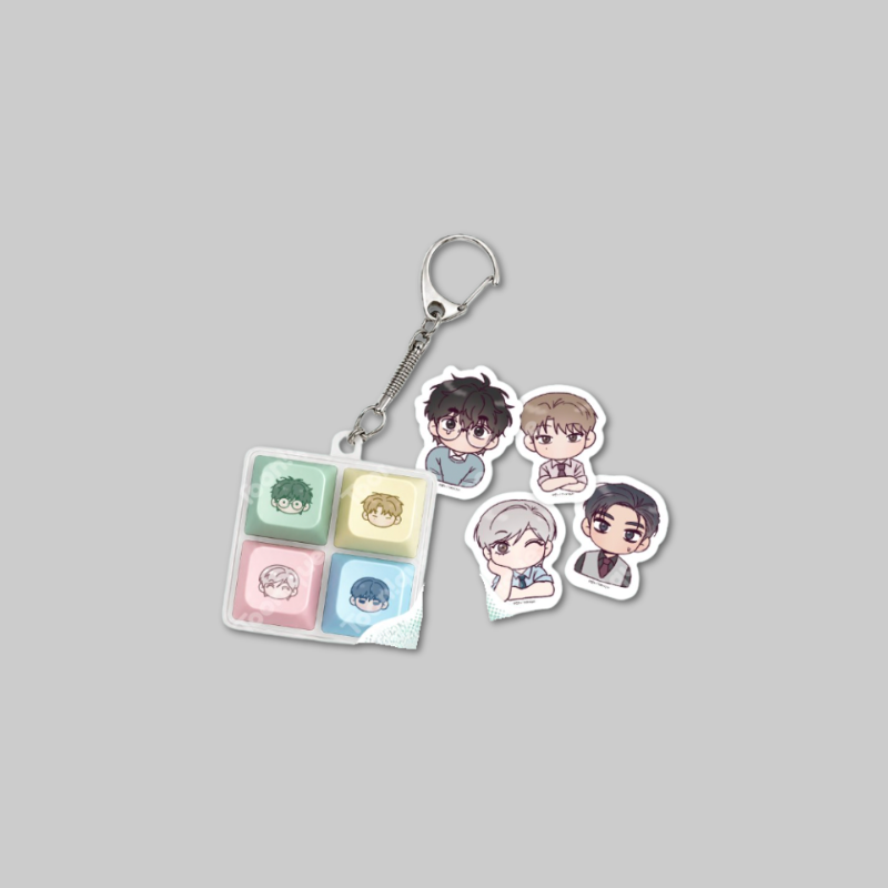 Add a playful touch to your accessories with the While You Weren't Watching x Toonique Keycap Keyring Set.