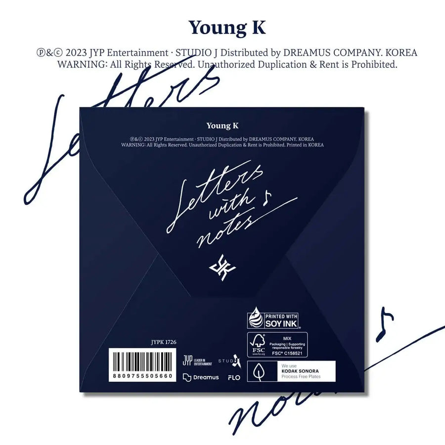 DAY6 Young K - Letters With Notes : Solo Album (Digipack Version) - DAY6 Young K - Album - Harumio
