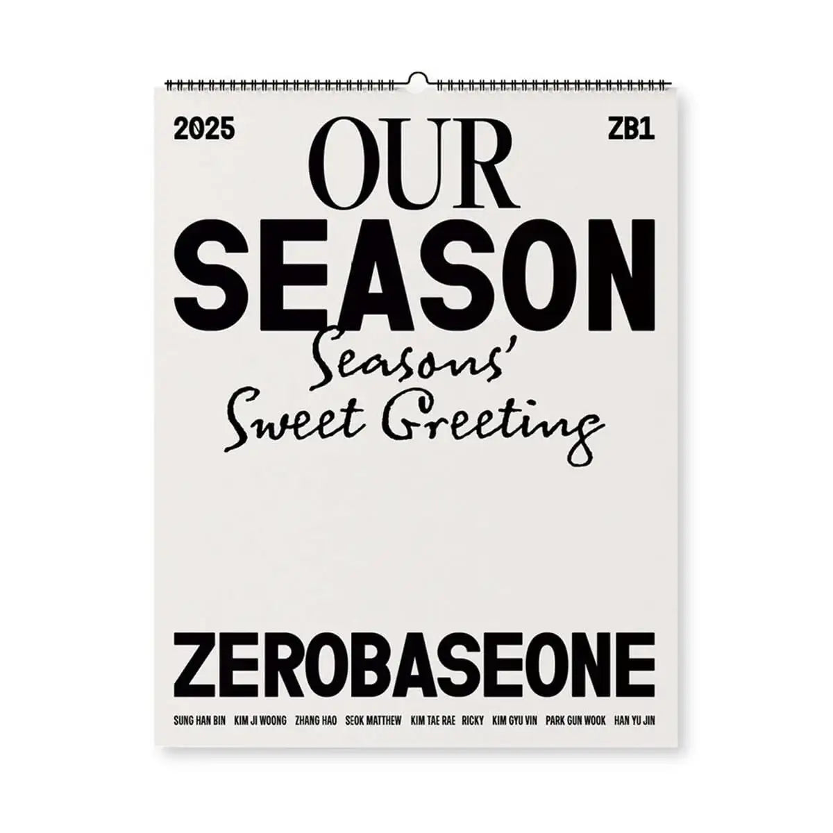ZEROBASEONE - 2025 Season's Greetings Wall Calendar (OUR Season) - WAKEONE Entertainment - Merchandise - Harumio