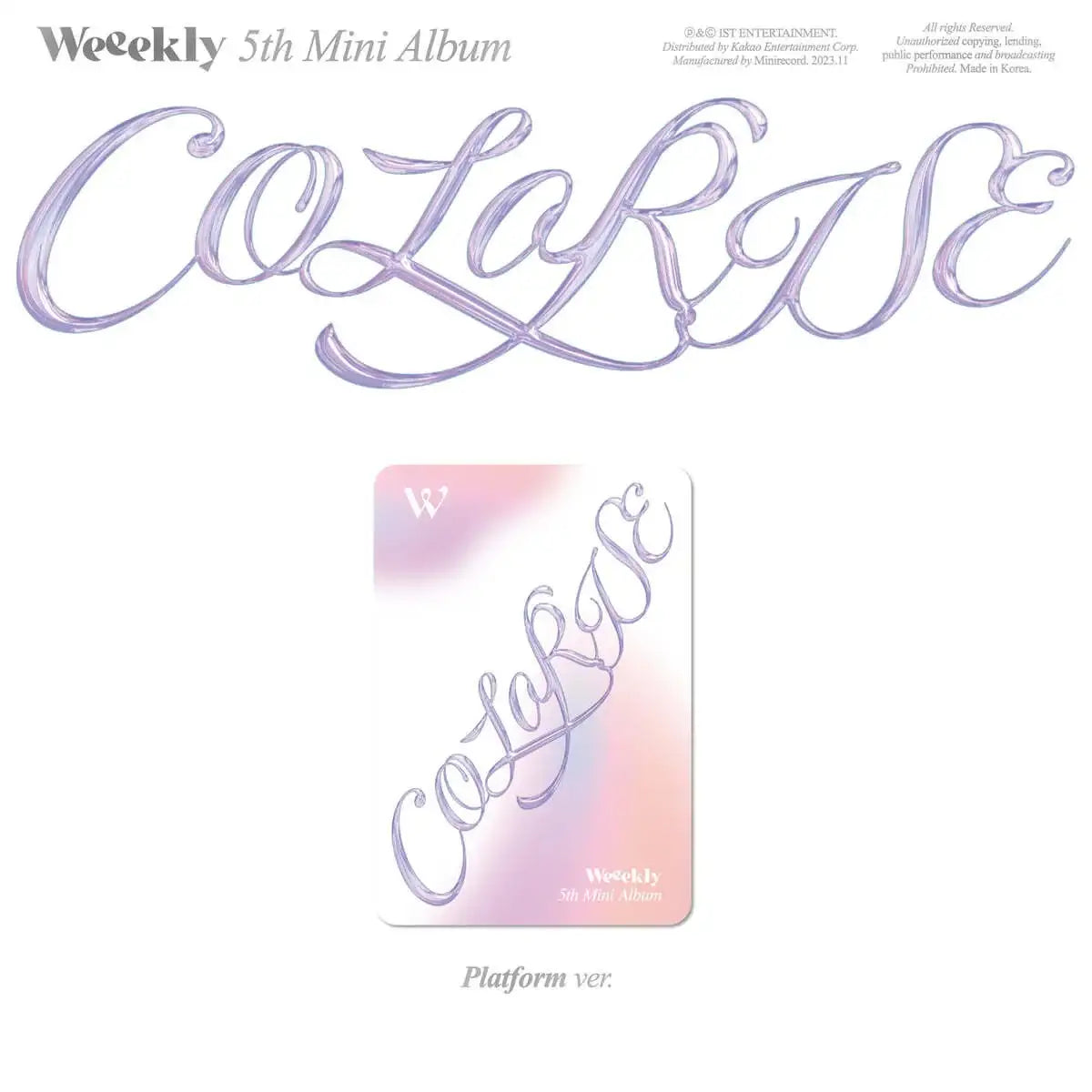 WEEEKLY - Colorise : 5th Mini Album (Platform Version) - WEEEKLY - Album - Harumio