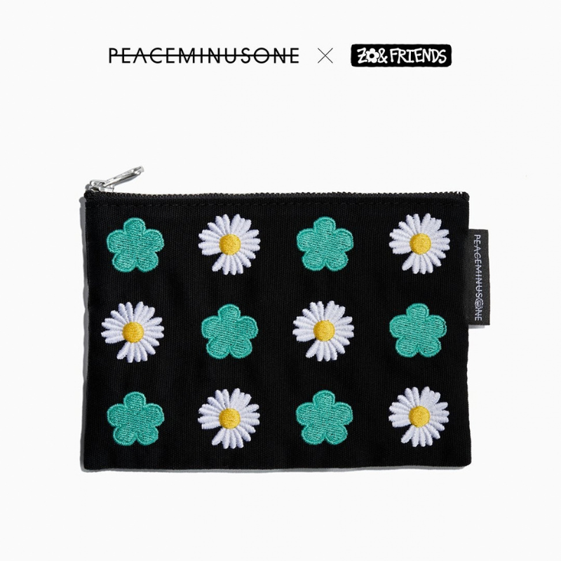 Keep your everyday essentials organized with the ZO&amp;FRIENDS x PEACEMINUSONE - Flat Pouch.