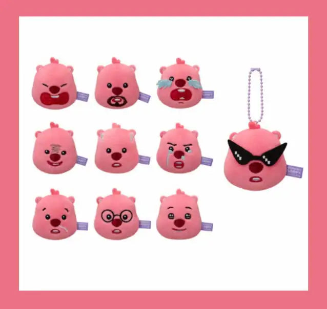 Zanmang Loopy - Face Plush Doll Keyring - ZANMANG LOOPY - Keyring - Harumio