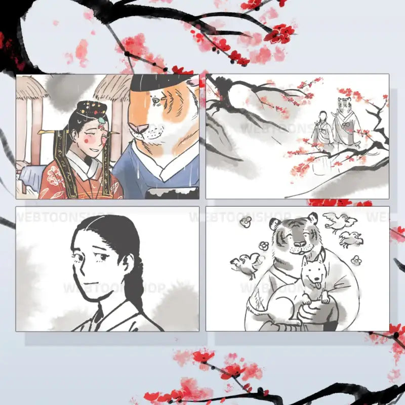 Tale of the Tiger Bride - Postcard Set - Webtoon Shop - Postcards - Harumio
