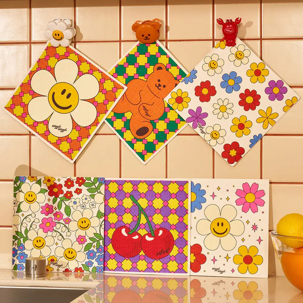 Wiggle Wiggle - Pulp Dishcloth Set - Wiggle Wiggle - Dishcloth - Harumio
