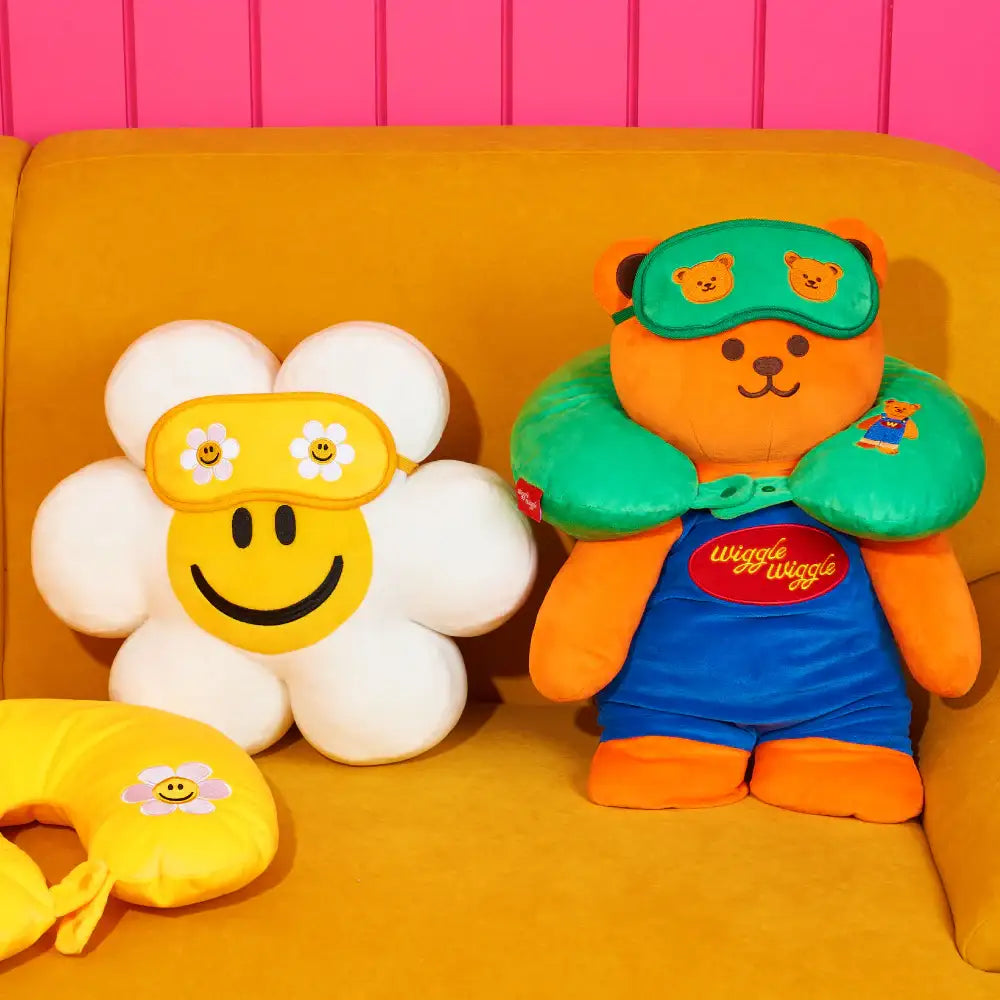Wiggle Wiggle - Travel Neck Pillow & Eye Pad Set - Wiggle Wiggle - Neck pillow - Harumio