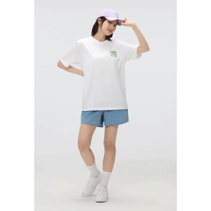 SPAO x Earthling - White Short Sleeve T-Shirt - SPAO - T-Shirt - Harumio