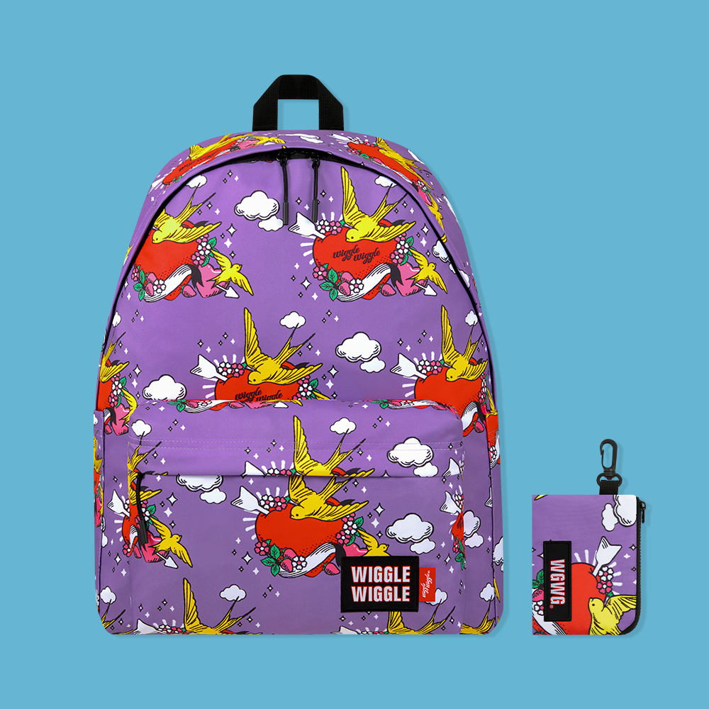 Wiggle Wiggle - Vintage Purple Pattern Backpack