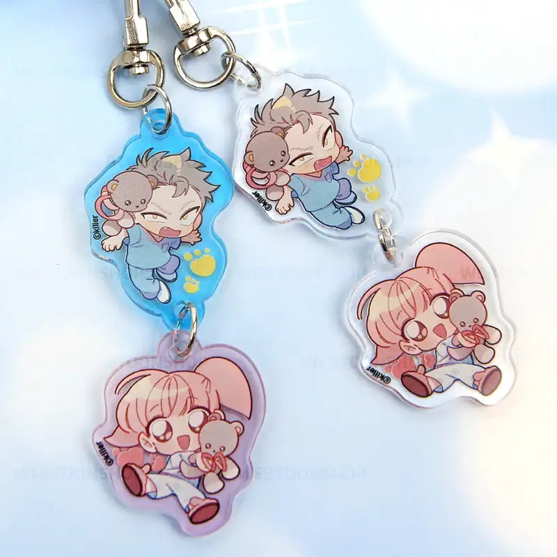 Teddy Bear - Acrylic 2-tier Keyring - Webtoon Shop - Acrylic Keyring - Harumio