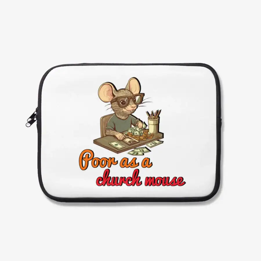 Woori Doori - Rat with Flowers Laptop Pouch - Marpple Shop - laptop case - Harumio
