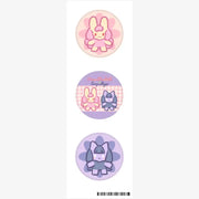 Peach Tart - Cream Rabbit & Cocoon Cat Sticker - Marpple Shop - Sticker - Harumio