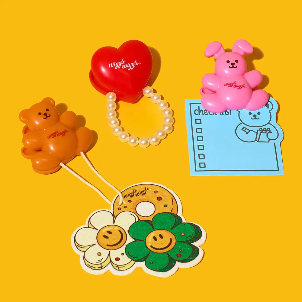 Wiggle Wiggle - Bear & Bunny Big Magnet Clip Set - Wiggle Wiggle - Magnet Clip - Harumio