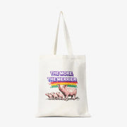 Woori Doori - Pig with Flowers Basic Cream ECO Bag - Marpple Shop - Eco Bag - Harumio