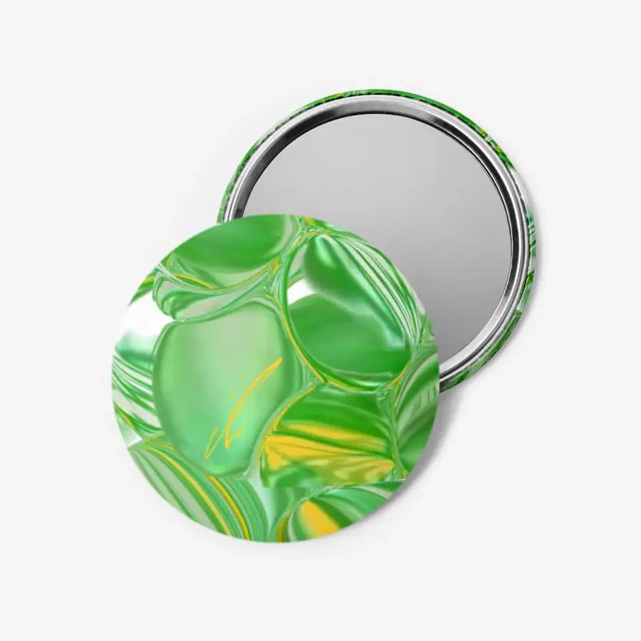 Kiwi Cindy Shop - Green Bubble Mirror Button - Marpple Shop - mirror button - Harumio