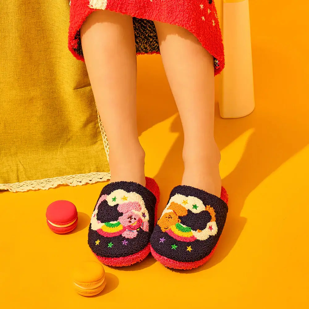 Wiggle Wiggle - Cloud Bear & Bunny Terry Home Slippers (Kids) - Wiggle Wiggle - Slipper - Harumio