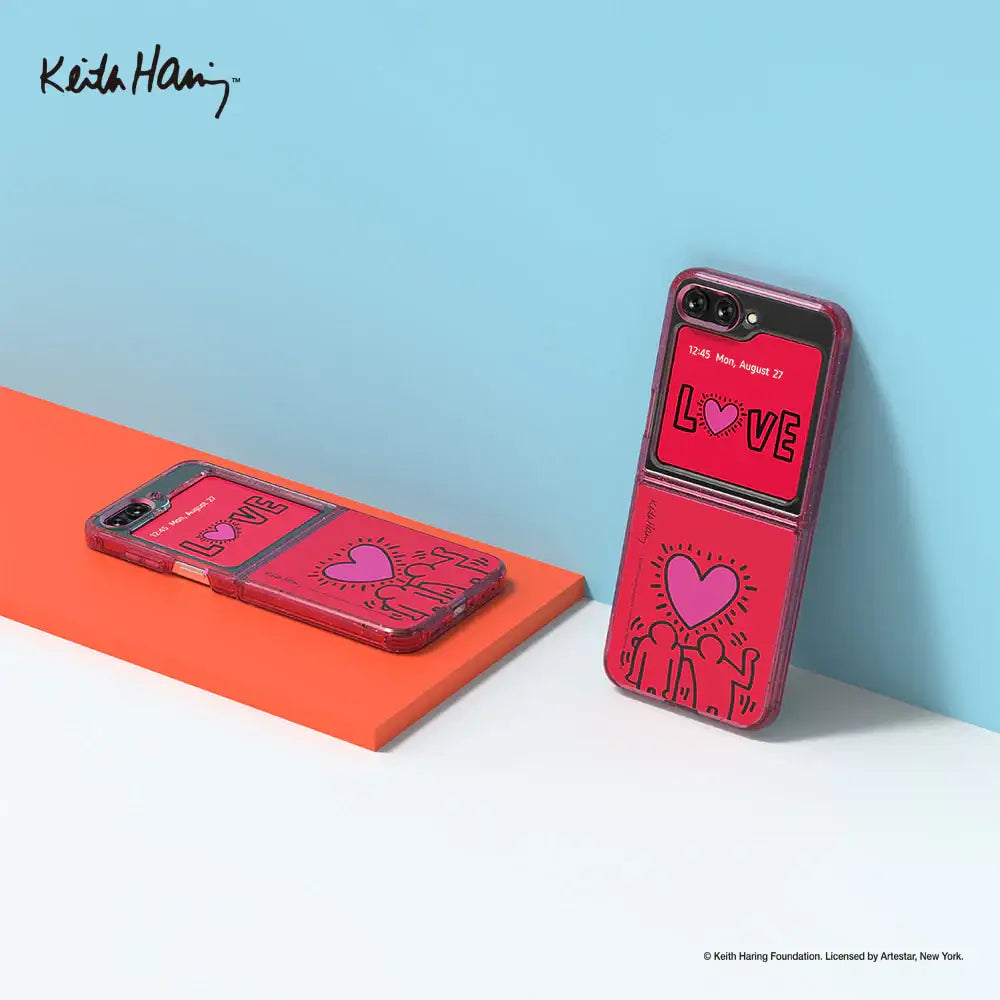 SLBS - Keith Haring Love Eco Lens Case (Galaxy Z Flip5) - SLBS - Home & Living, Accessories - Harumio