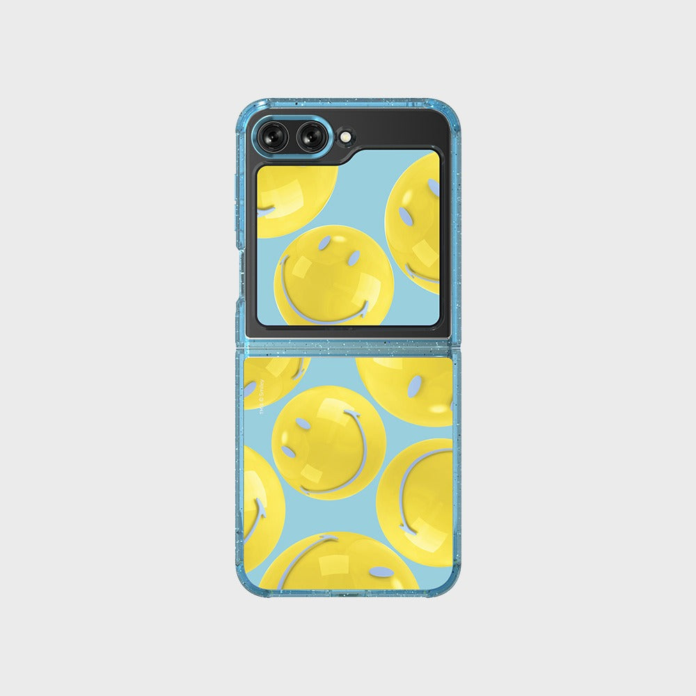 SLBS - Smiley Blue Balloon Suit Phone Case (Galaxy Z Flip5)