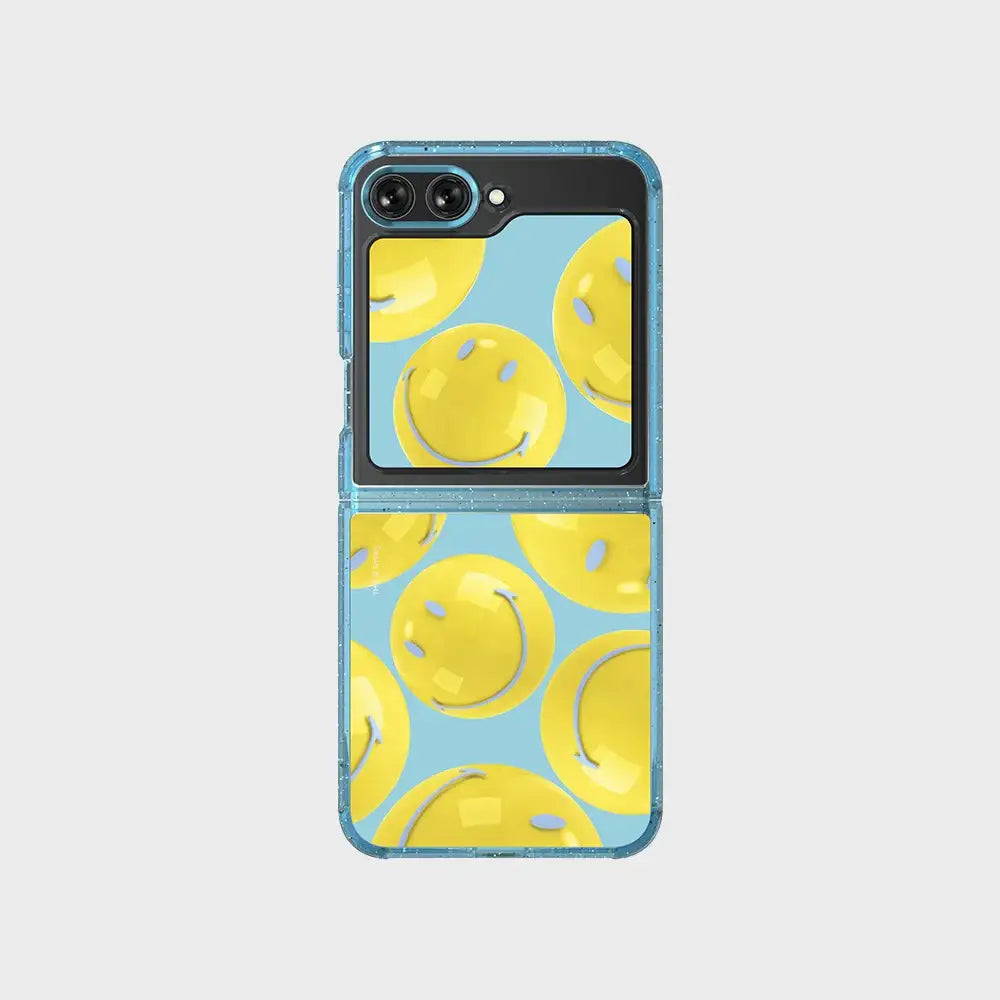 SLBS - Smiley Blue Balloon Suit Phone Case (Galaxy Z Flip5) - SLBS - Home & Living, Accessories - Harumio