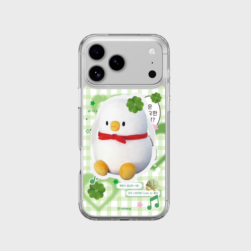 BEBE!Ori x SLBS - Bebe the Ori Lucky Bebe Check Clear Magnet Case 2-Piece Set (iPhone 17 Series)