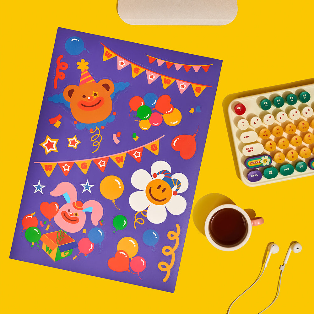 Wiggle Wiggle - Party Box Removable Sticker