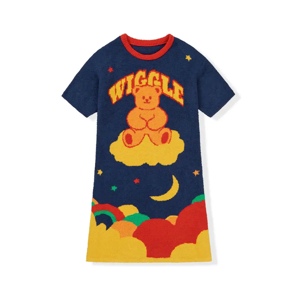 Wiggle Wiggle - Dreaming Wiggle Bear One Piece Pajamas - Wiggle Wiggle - Clothing - Harumio