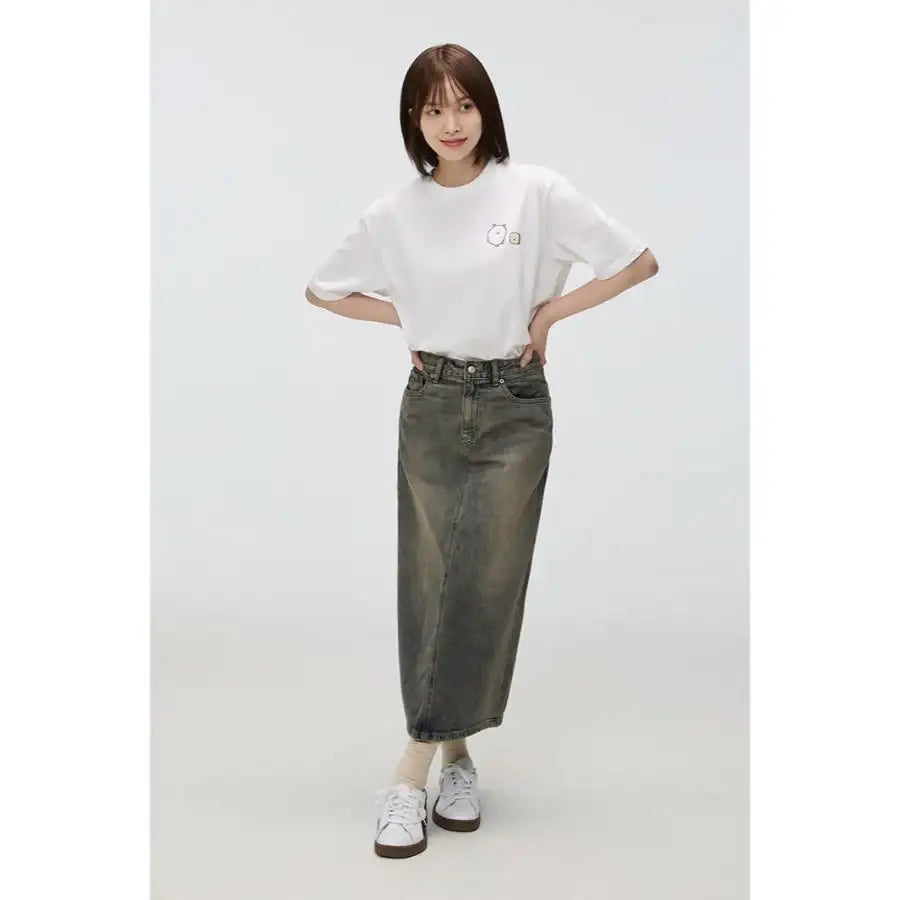 SPAO x Damgomi - Damgomi Short Sleeve T-shirt (MIX) - SPAO - T-shirt - Harumio