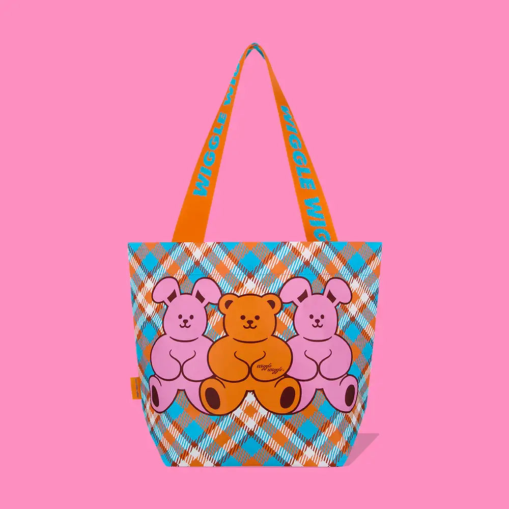 Wiggle Wiggle - Bear & Bunny Reusable Shopper Bag (S) - Wiggle Wiggle - Shopper Bag - Harumio