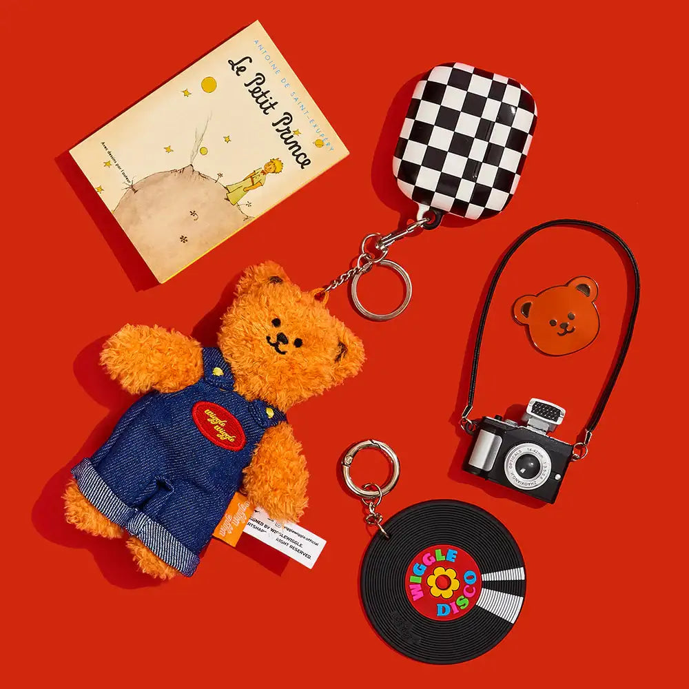 Wiggle Wiggle - Bear Toy Keyring - Wiggle Wiggle - Keyring - Harumio