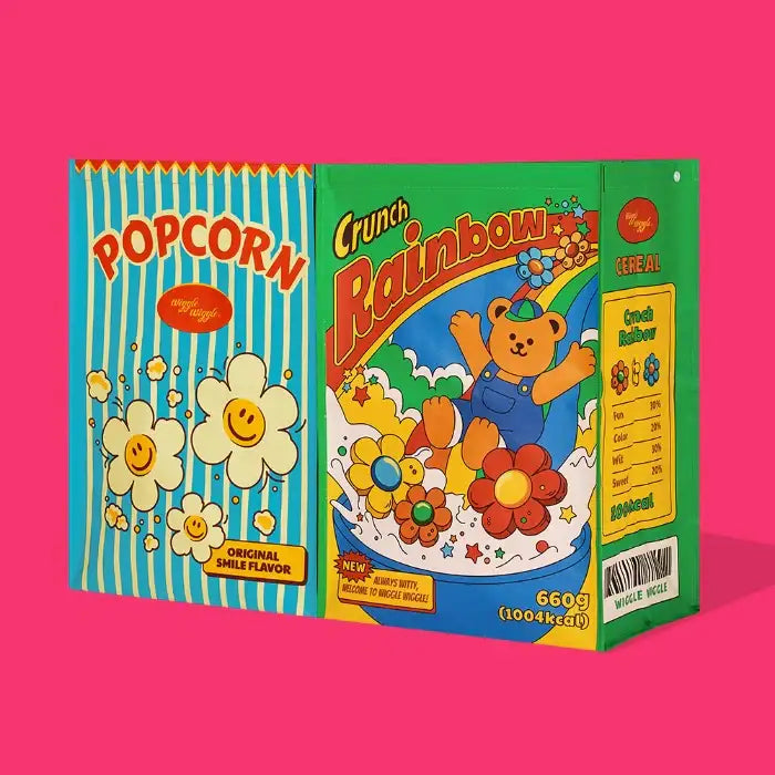 Wiggle Wiggle - Tarpaulin Recycling Bin Set (Cereal & Popcorn) - Wiggle Wiggle - Home & Living, Accessories - Harumio