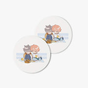 Flowers in the Garden - Garden Flower Diatomaceous Earth Cup Coaster - Marpple Shop - Coaster - Harumio