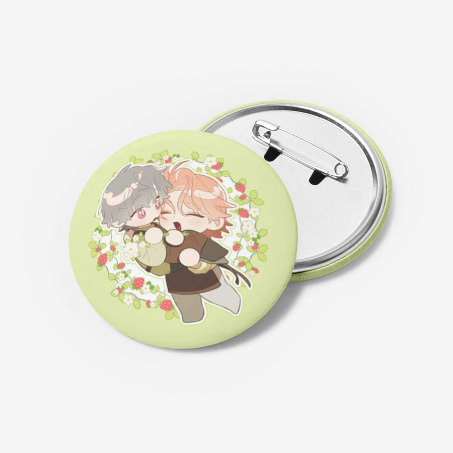 Flowers in the Garden - Garden Flower Pin Button - Marpple Shop - Pin Button - Harumio