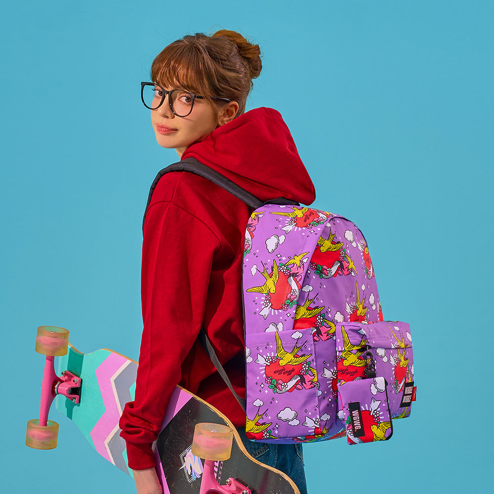 Wiggle Wiggle - Vintage Purple Pattern Backpack
