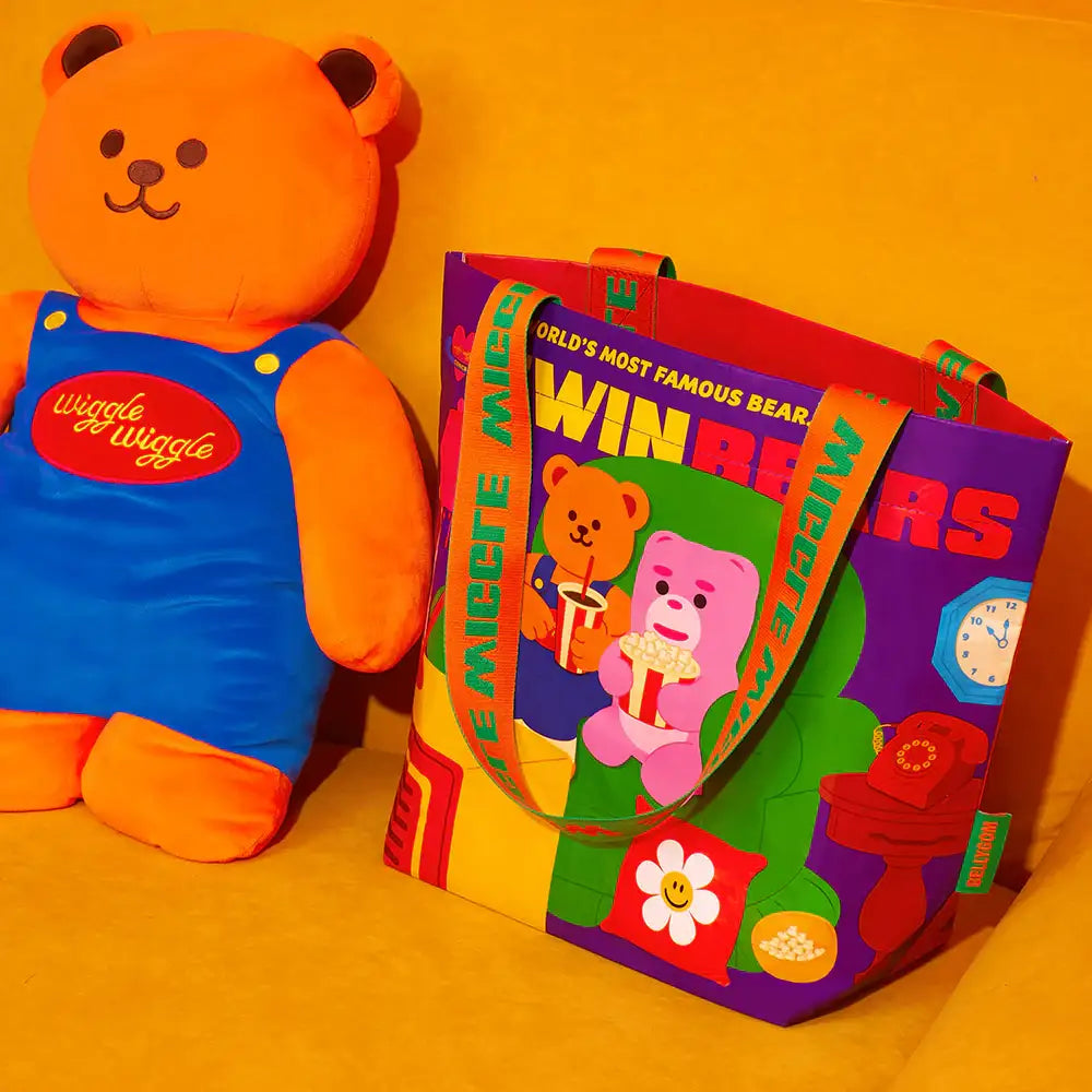 Wiggle Wiggle x Bellygom - Reusable Shopping Bag - Wiggle Wiggle - Shopper Bag - Harumio