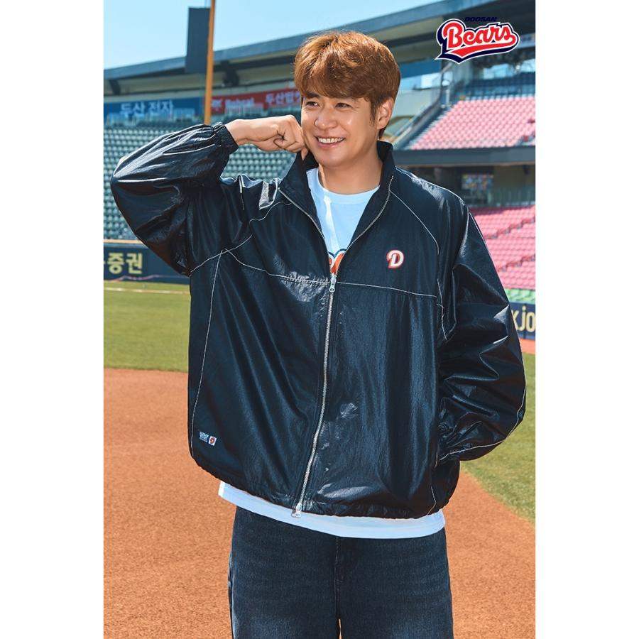 SPAO x Doosan Bears - Overfit Stitch Windbreaker - SPAO - Windbreaker - Harumio